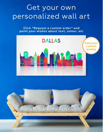 3 Pieces Dallas Silhouette Canvas Wall Art - image 1