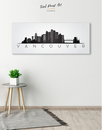 Black and White Vancouver Canvas Wall Art - image 4
