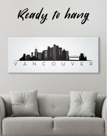 Black and White Vancouver Canvas Wall Art