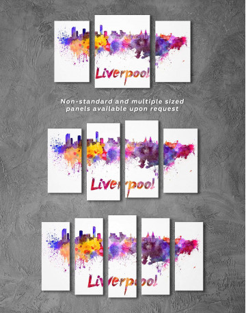 3 Panels Liverpool Silhouette Canvas Wall Art - image 2