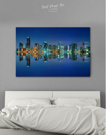Night City Skyline Lights Canvas Wall Art - image 6
