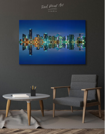 Night City Skyline Lights Canvas Wall Art - image 5