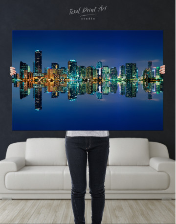 Night City Skyline Lights Canvas Wall Art - image 8