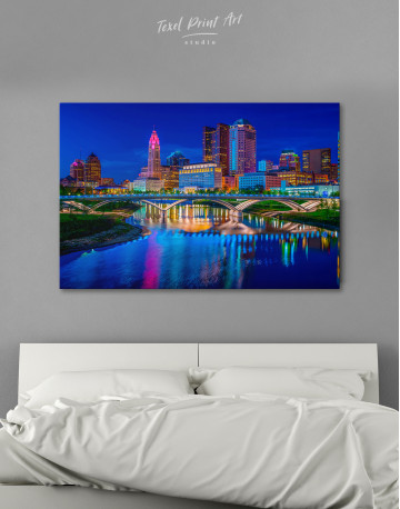 Night Bicentennial Park Syndey Scenic View Canvas Wall Art