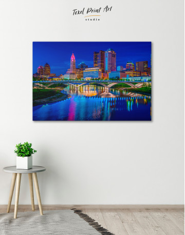 Night Bicentennial Park Syndey Scenic View Canvas Wall Art - image 4