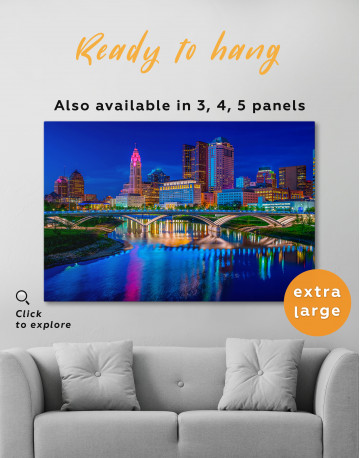Night Bicentennial Park Syndey Scenic View Canvas Wall Art - image 9