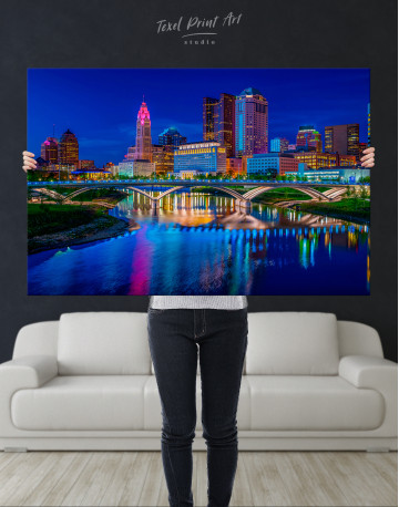 Night Bicentennial Park Syndey Scenic View Canvas Wall Art - image 2