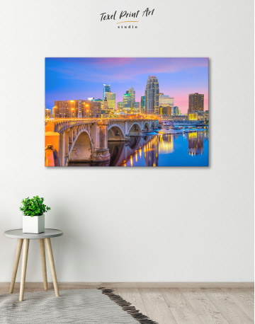 Downtown Minneapolis Cityscape Canvas Wall Art - image 3