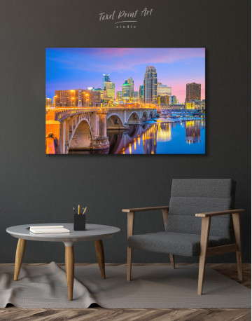 Downtown Minneapolis Cityscape Canvas Wall Art - image 4
