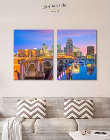 Downtown Minneapolis Cityscape Canvas Wall Art - image 8