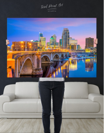 Downtown Minneapolis Cityscape Canvas Wall Art - image 2
