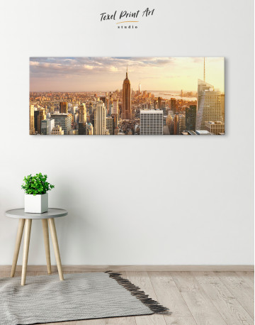 Panoramic New York City Skyline Canvas Wall Art - image 1