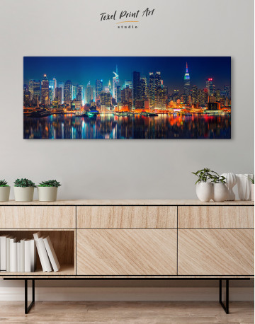 Panorama Manhattan Cityscape View Canvas Wall Art - image 3