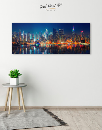 Panorama Manhattan Cityscape View Canvas Wall Art - image 4