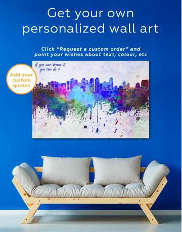 Multicolor Abstract City Silhouette Canvas Wall Art - image 4