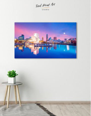 View of Cleveland Skyline from Voinovich BiCentennial Park Canvas Wall Art - image 8