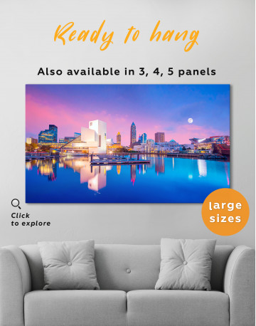 View of Cleveland Skyline from Voinovich BiCentennial Park Canvas Wall Art - image 6