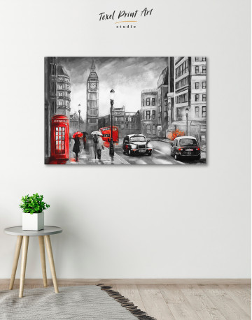 London`s Street Painting Canvas Wall Art - image 3
