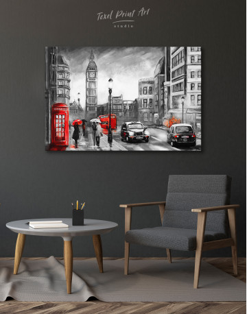 London`s Street Painting Canvas Wall Art - image 5