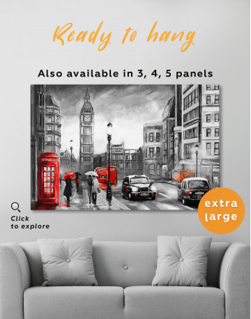 London`s Street Painting Canvas Wall Art - image 6