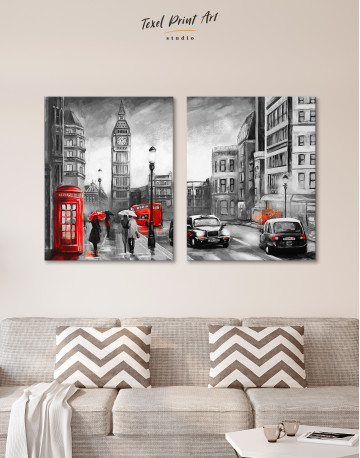 London`s Street Painting Canvas Wall Art - image 9