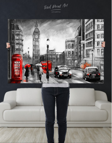 London`s Street Painting Canvas Wall Art - image 8