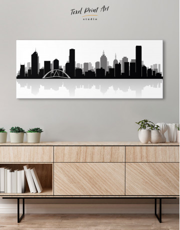 Panoramic Melbourne City Skyline Canvas Wall Art - image 3