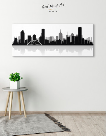 Panoramic Melbourne City Skyline Canvas Wall Art - image 4