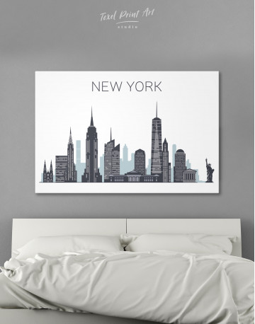 New York City Silhouette Canvas Wall Art