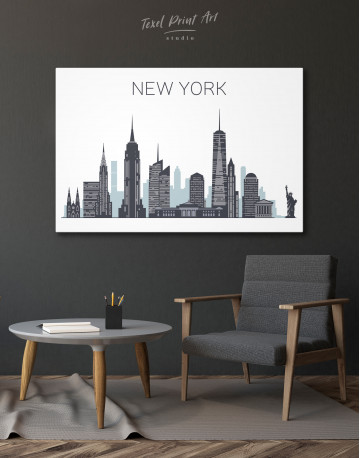 New York City Silhouette Canvas Wall Art - image 5