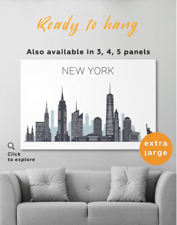 New York City Silhouette Canvas Wall Art - image 4
