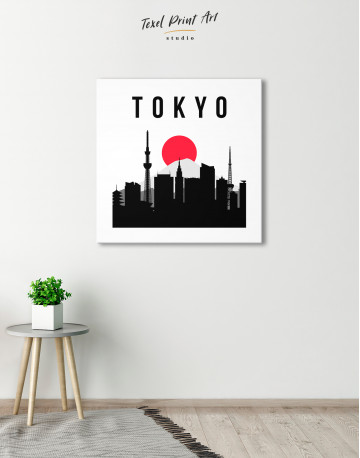 Tokyo Silhouette Canvas Wall Art - image 6