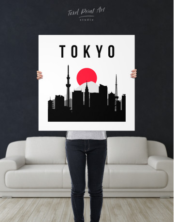Tokyo Silhouette Canvas Wall Art - image 4