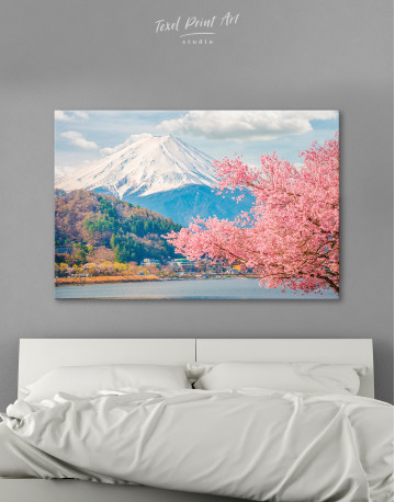 Fuji Mountain Landscape View Canvas Wall Art