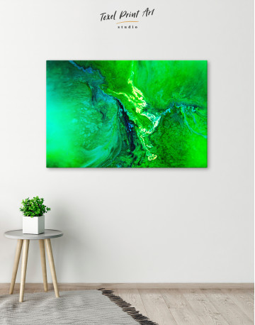 Green Abstract Painting Canvas Wall Art - image 6