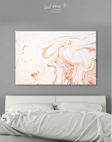 Orange and White Abstract Painting Canvas Wall Art