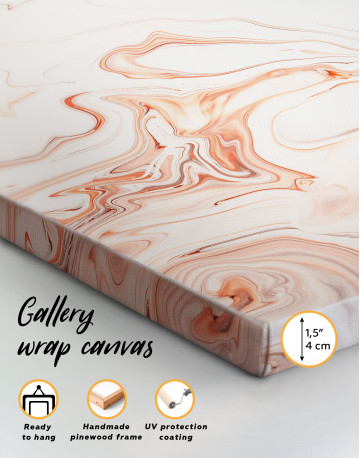Orange and White Abstract Painting Canvas Wall Art - image 2