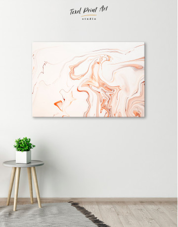 Orange and White Abstract Painting Canvas Wall Art - image 4