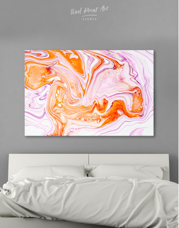 Purple and Orange Abstract Painting Canvas Wall Art