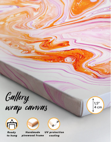 Purple and Orange Abstract Painting Canvas Wall Art - image 9