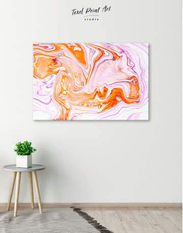 Purple and Orange Abstract Painting Canvas Wall Art - image 6