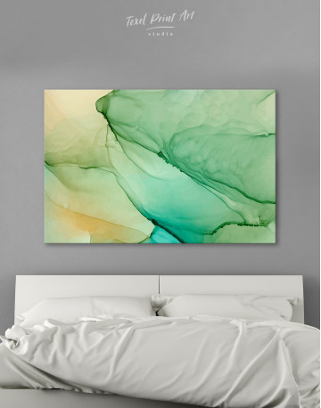 Light Green Abstract Painting Canvas Wall Art
