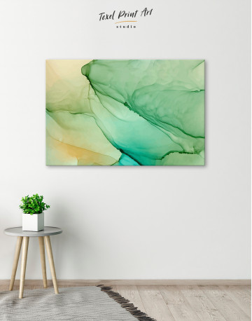 Light Green Abstract Painting Canvas Wall Art - image 2