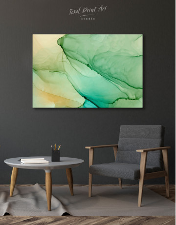 Light Green Abstract Painting Canvas Wall Art - image 4