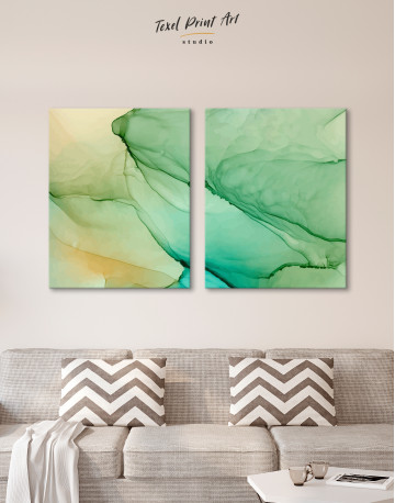 Light Green Abstract Painting Canvas Wall Art - image 10