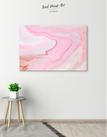 Pink Abstract Painting Canvas Wall Art - image 4