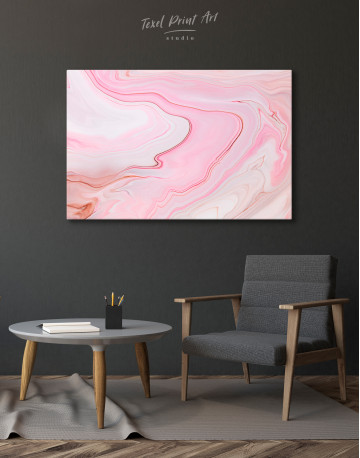 Pink Abstract Painting Canvas Wall Art - image 7