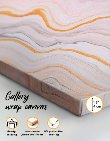 Cream and Orange Abstract Canvas Wall Art - image 8