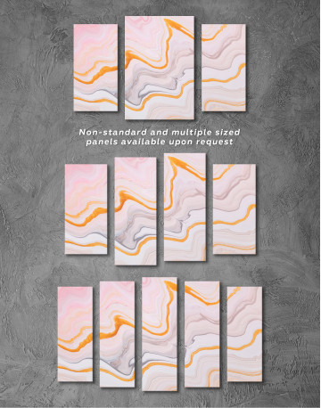 Cream and Orange Abstract Canvas Wall Art - image 4