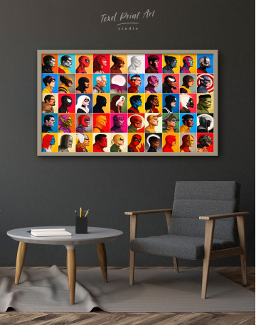 Framed All Marvel Super Heroes Canvas Wall Art - image 4
